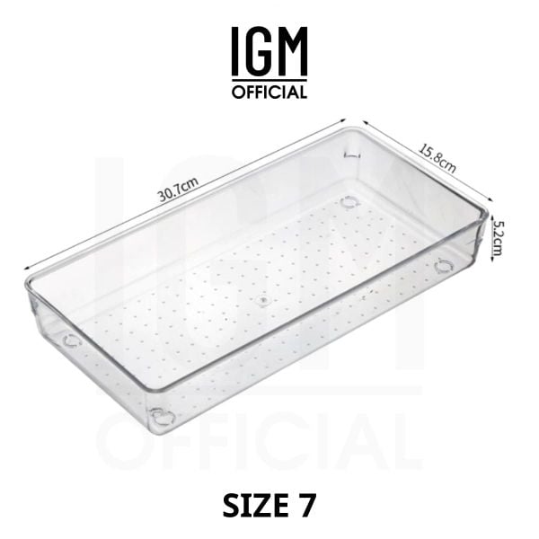 Hộp mica chia ngăn trong suốt sắp xếp ngăn kéo bàn làm việc.