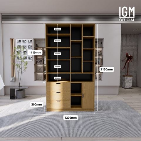 Tủ kệ văn phòng IGM đa ngăn tiện dụng, lưu trữ thông minh.