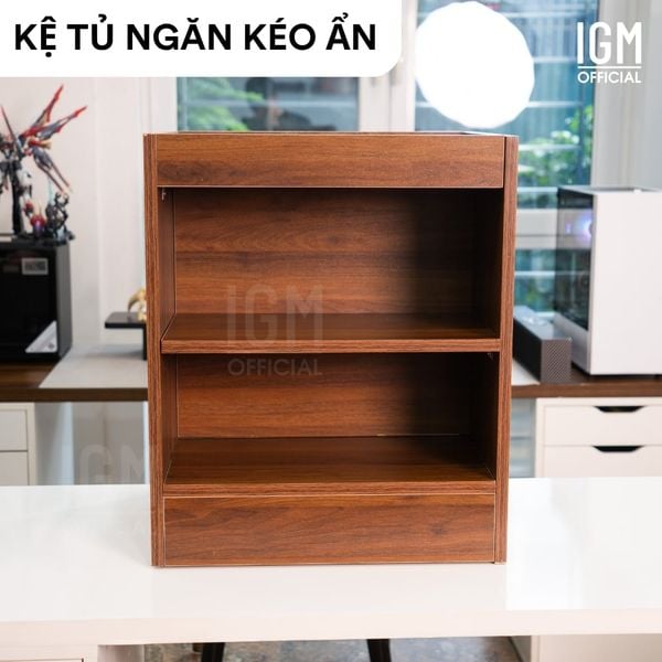 Kệ tủ nhỏ IGM KTN kết hợp ngăn kéo ẩn, hiện đại, sang trọng, không gian lưu trữ đa dạng.