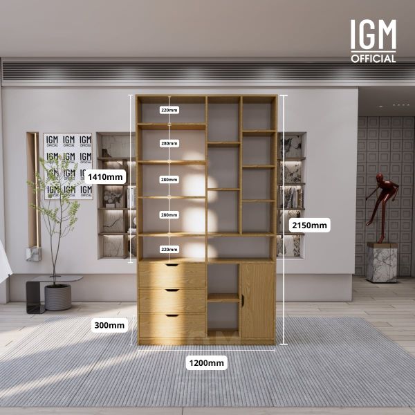 Tủ kệ văn phòng IGM đa ngăn tiện dụng, lưu trữ thông minh.