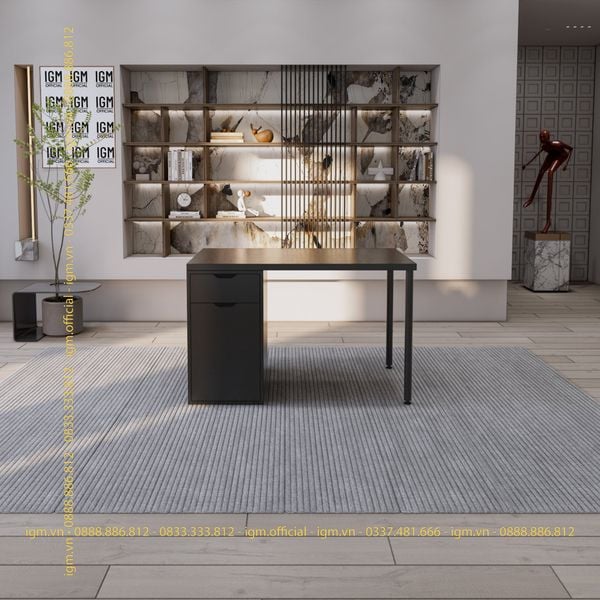 Bàn IKEA IGM 1 hộc tủ loại 1 ngăn kéo 1 cánh rộng 70cm chất liệu gỗ MDF phủ Melamine.