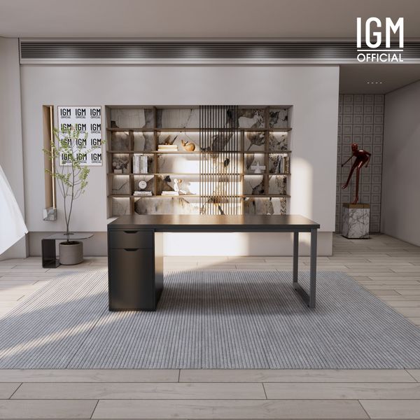 Bàn IKEA IGM 1 hộc tủ loại 1 ngăn kéo 1 cánh rộng 70cm chất liệu gỗ MDF phủ Melamine.