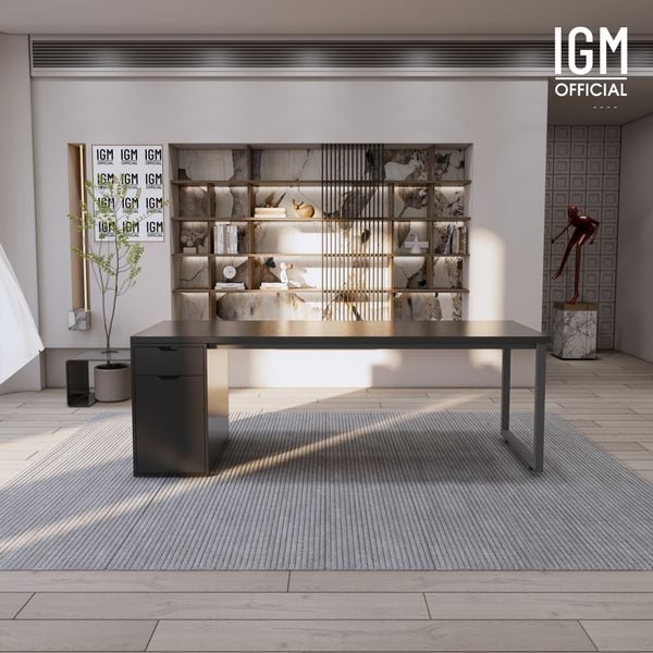 Bàn IKEA IGM 1 hộc tủ loại 1 ngăn kéo 1 cánh rộng 70cm chất liệu gỗ MDF phủ Melamine.