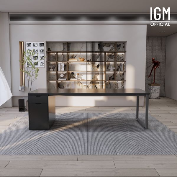 Bàn IKEA IGM 1 hộc tủ loại 1 ngăn kéo 1 cánh rộng 70cm chất liệu gỗ MDF phủ Melamine.