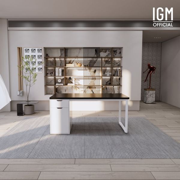 Bàn IKEA IGM 1 hộc tủ loại 1 ngăn kéo 1 cánh rộng 70cm chất liệu gỗ MDF phủ Melamine.