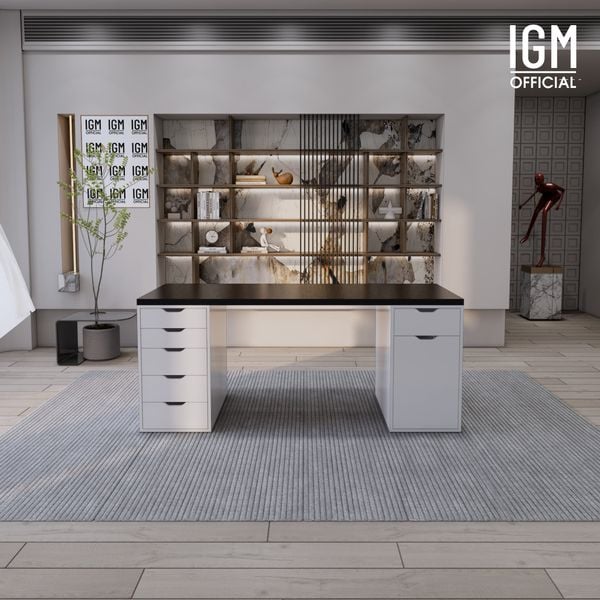 Bàn IKEA IGM 2 hộc tủ rộng 70cm 1 tủ 5 ngăn kéo - 1 tủ 1 ngăn kéo 1 cánh.