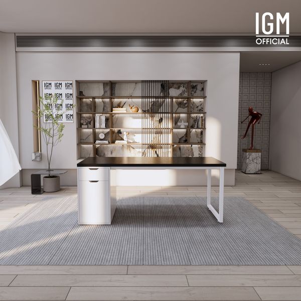 Bàn IKEA IGM 1 hộc tủ loại 1 ngăn kéo 1 cánh rộng 70cm chất liệu gỗ MDF phủ Melamine.