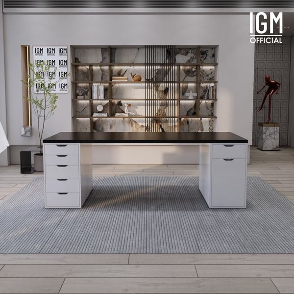 Bàn IKEA IGM 2 hộc tủ rộng 70cm 1 tủ 5 ngăn kéo - 1 tủ 1 ngăn kéo 1 cánh.