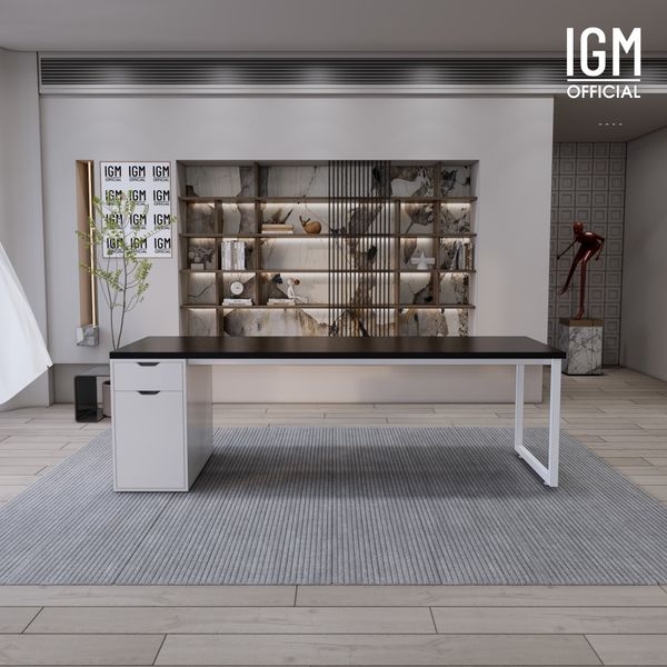 Bàn IKEA IGM 1 hộc tủ loại 1 ngăn kéo 1 cánh rộng 70cm chất liệu gỗ MDF phủ Melamine.