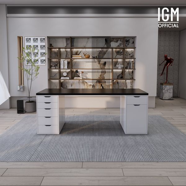 Bàn IKEA IGM 2 hộc tủ rộng 70cm 1 tủ 5 ngăn kéo - 1 tủ 1 ngăn kéo 1 cánh.