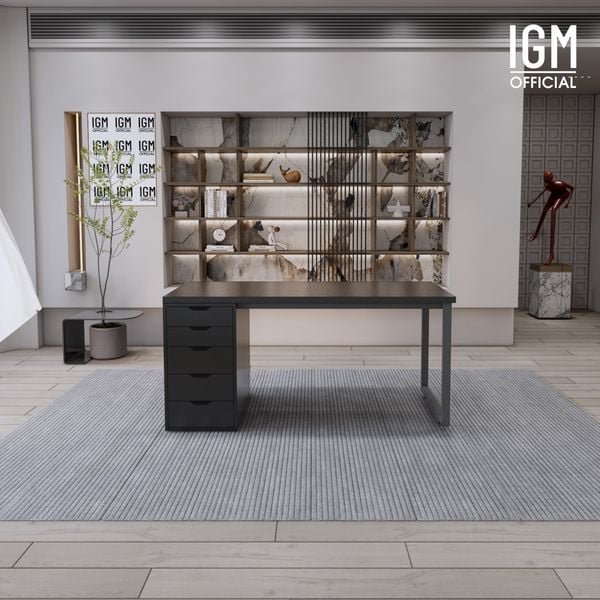 Bàn IKEA IGM 1 hộc tủ chất liệu gỗ MDF phủ Melamine chiều rộng  bàn 70cm.