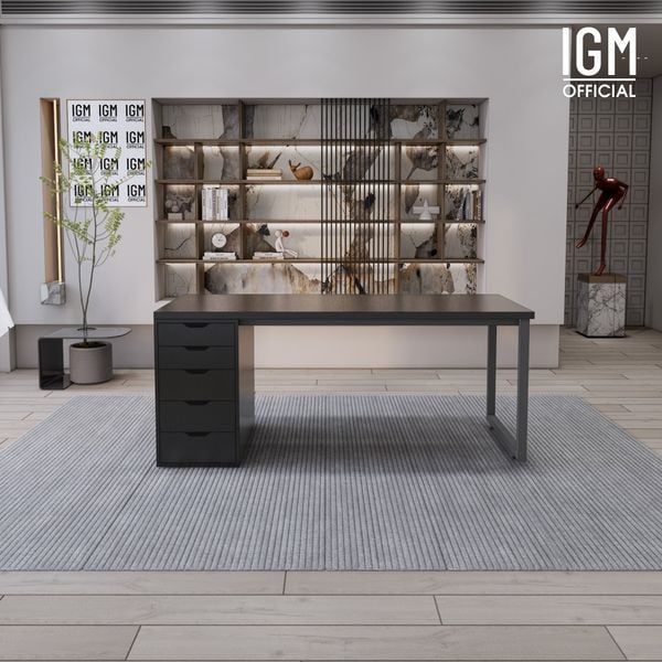 Bàn IKEA IGM 1 hộc tủ chất liệu gỗ MDF phủ Melamine chiều rộng  bàn 70cm.