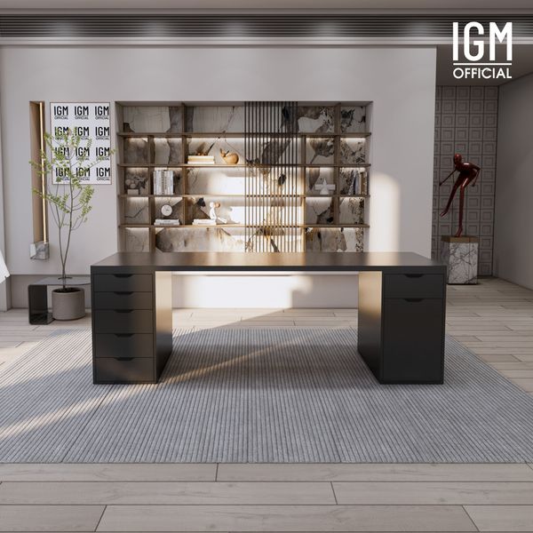 Bàn IKEA IGM 2 hộc tủ rộng 70cm 1 tủ 5 ngăn kéo - 1 tủ 1 ngăn kéo 1 cánh.