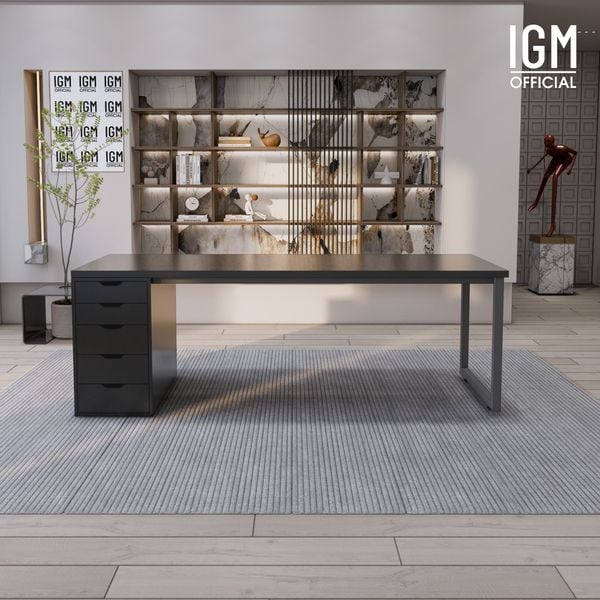 Bàn IKEA IGM 1 hộc tủ chất liệu gỗ MDF phủ Melamine chiều rộng  bàn 70cm.