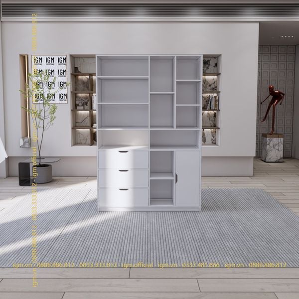 Tủ kệ văn phòng IGM đa ngăn tiện dụng, lưu trữ thông minh.