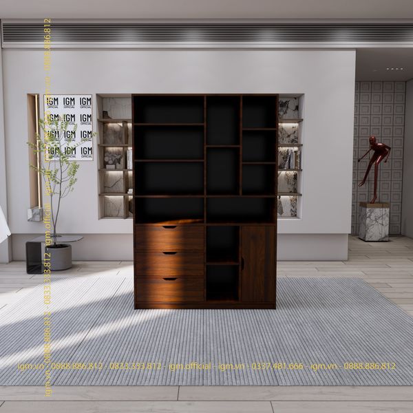 Tủ kệ văn phòng IGM đa ngăn tiện dụng, lưu trữ thông minh.