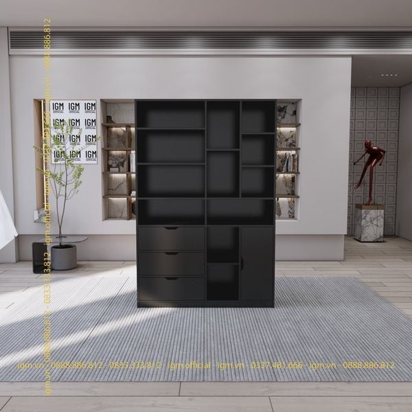 Tủ kệ văn phòng IGM đa ngăn tiện dụng, lưu trữ thông minh.