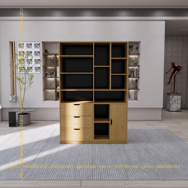 Tủ kệ văn phòng IGM đa ngăn tiện dụng, lưu trữ thông minh.