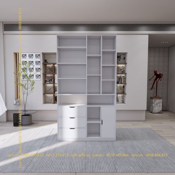 Tủ kệ văn phòng IGM đa ngăn tiện dụng, lưu trữ thông minh.