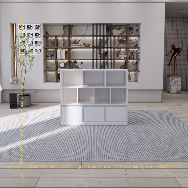Kệ để đồ 3 tầng có ngăn kéo IGM, thiết kế hiện đại, tối ưu không gian.