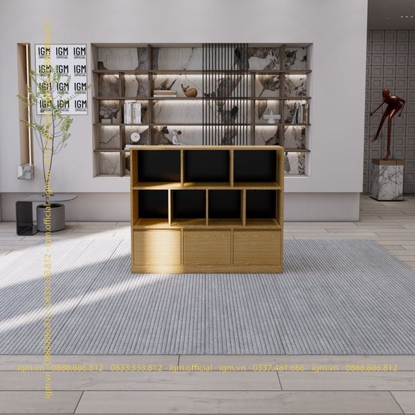 Kệ để đồ 3 tầng có ngăn kéo IGM, thiết kế hiện đại, tối ưu không gian.