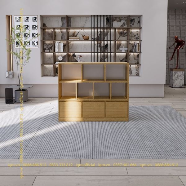Kệ để đồ 3 tầng có ngăn kéo IGM, thiết kế hiện đại, tối ưu không gian.