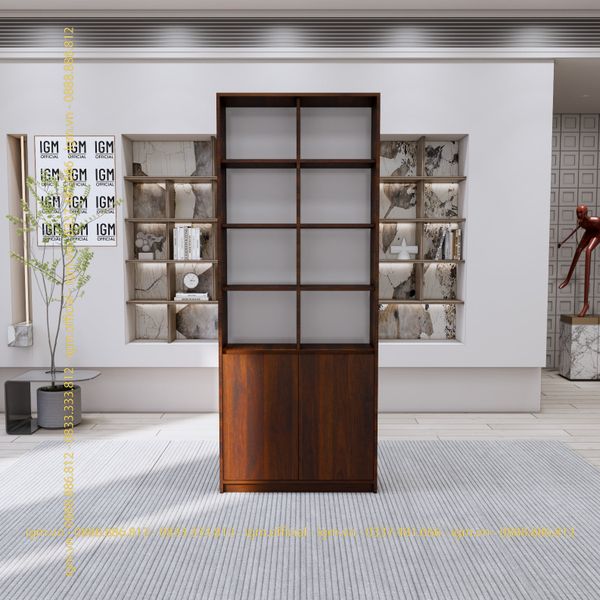 Kệ trưng bày IGM KTB 12 ô kèm cánh tủ, tăng không gian decor, thiết kế hiện đại.