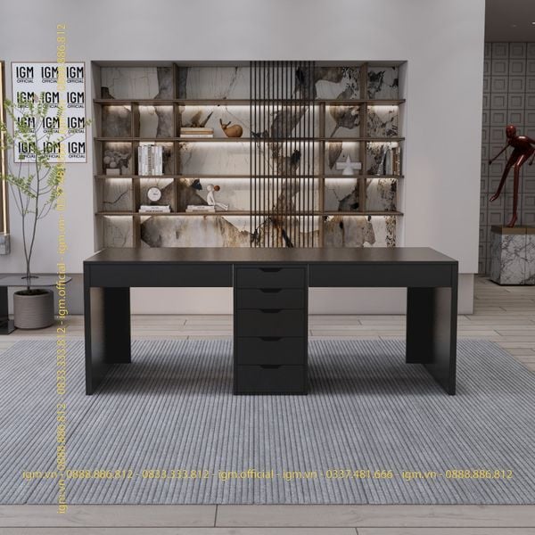 Bàn IKEA IGM 1 hộc tủ 2 chỗ ngồi rộng 60cm thiết kế hiện đại, ngăn kéo tiện lợi.