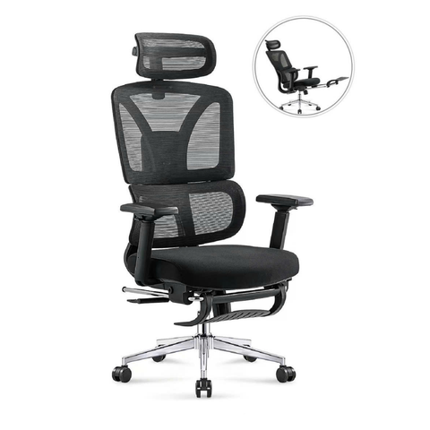 Ghế Công Thái Học IGM901 đa năng, đệm lưới thoáng mát, chống mỏi lưng.