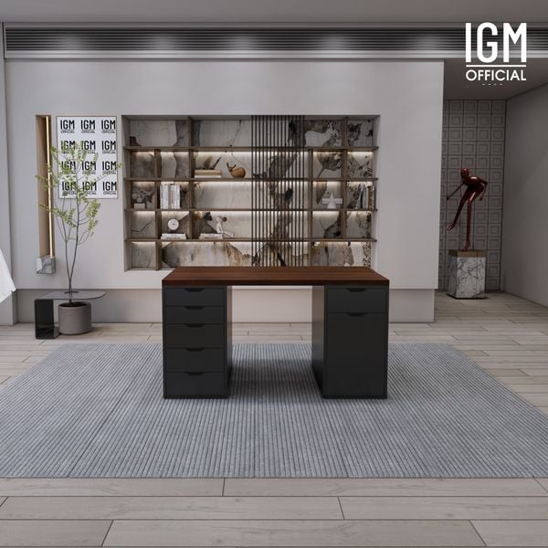 Bàn IKEA IGM 2 hộc tủ rộng 70cm 1 tủ 5 ngăn kéo - 1 tủ 1 ngăn kéo 1 cánh.