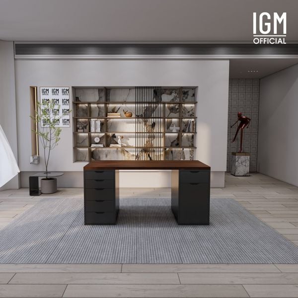 Bàn IKEA IGM 2 hộc tủ rộng 70cm 1 tủ 5 ngăn kéo - 1 tủ 1 ngăn kéo 1 cánh.