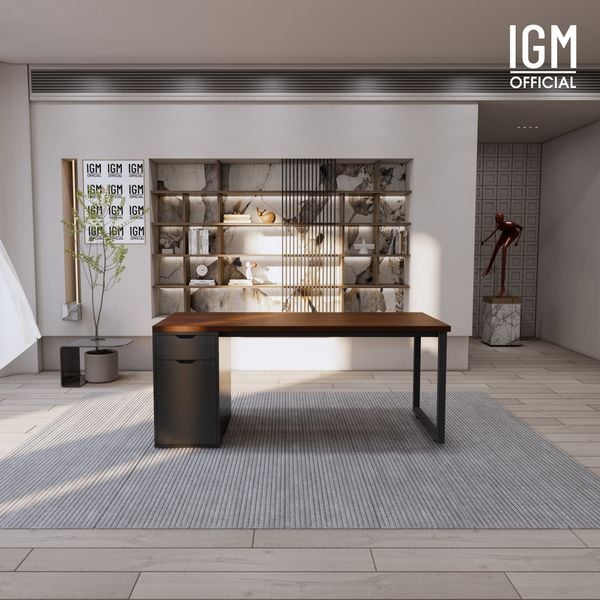 Bàn IKEA IGM 1 hộc tủ loại 1 ngăn kéo 1 cánh rộng 70cm chất liệu gỗ MDF phủ Melamine.