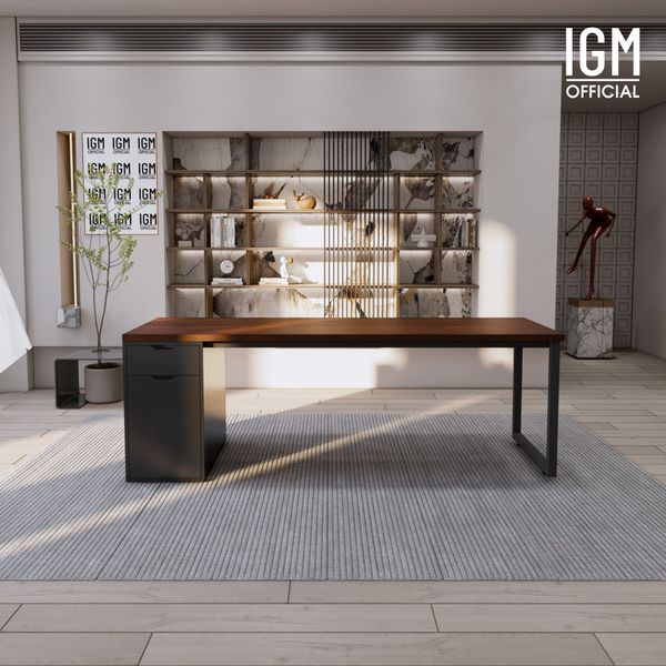 Bàn IKEA IGM 1 hộc tủ loại 1 ngăn kéo 1 cánh rộng 70cm chất liệu gỗ MDF phủ Melamine.