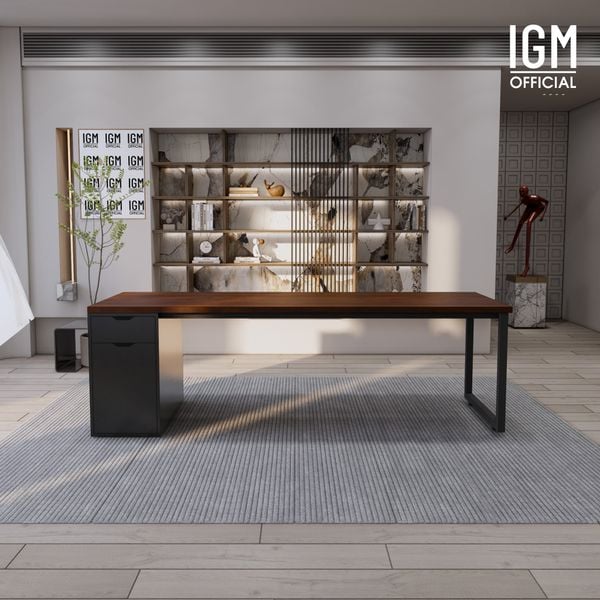 Bàn IKEA IGM 1 hộc tủ loại 1 ngăn kéo 1 cánh rộng 70cm chất liệu gỗ MDF phủ Melamine.