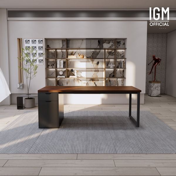 Bàn IKEA IGM 1 hộc tủ loại 1 ngăn kéo 1 cánh rộng 70cm chất liệu gỗ MDF phủ Melamine.