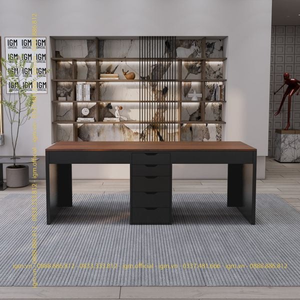 Bàn IKEA IGM 1 hộc tủ 2 chỗ ngồi rộng 60cm thiết kế hiện đại, ngăn kéo tiện lợi.