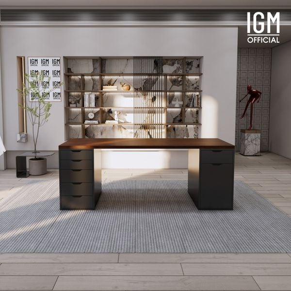 Bàn IKEA IGM 2 hộc tủ rộng 70cm 1 tủ 5 ngăn kéo - 1 tủ 1 ngăn kéo 1 cánh.