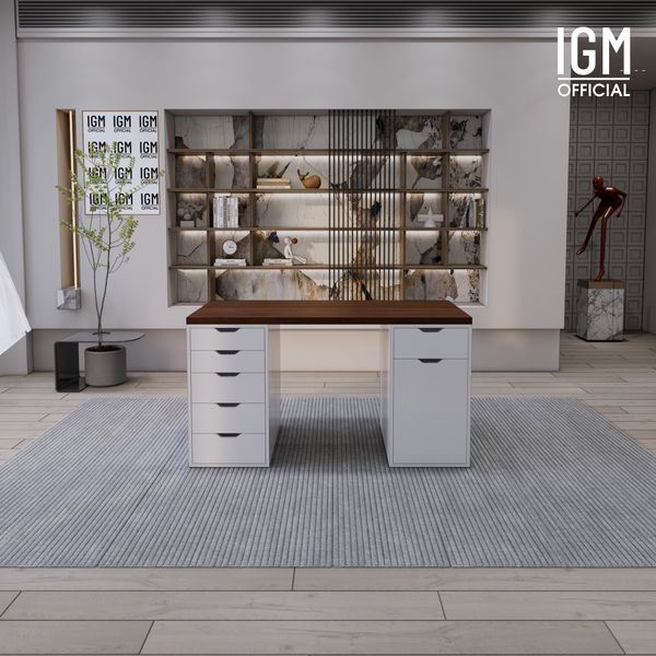 Bàn IKEA IGM 2 hộc tủ rộng 70cm 1 tủ 5 ngăn kéo - 1 tủ 1 ngăn kéo 1 cánh.