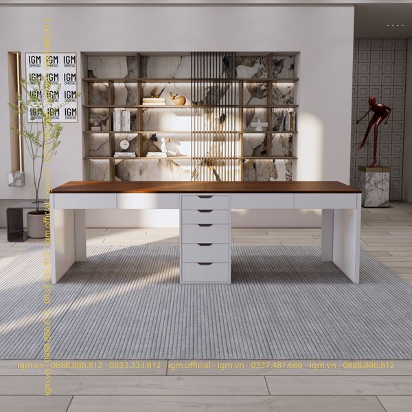 Bàn IKEA IGM 1 hộc tủ 2 chỗ ngồi rộng 60cm thiết kế hiện đại, ngăn kéo tiện lợi.