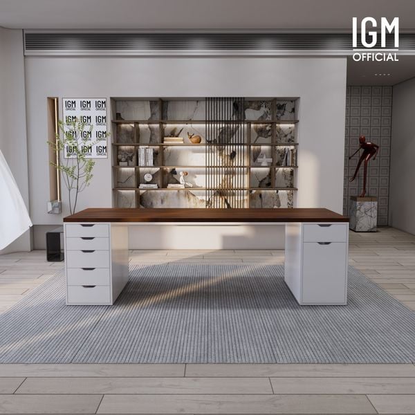 Bàn IKEA IGM 2 hộc tủ rộng 70cm 1 tủ 5 ngăn kéo - 1 tủ 1 ngăn kéo 1 cánh.