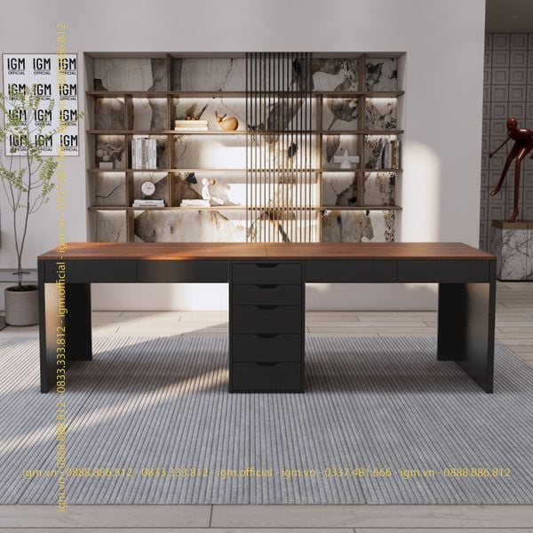 Bàn IKEA IGM 1 hộc tủ 2 chỗ ngồi rộng 60cm thiết kế hiện đại, ngăn kéo tiện lợi.