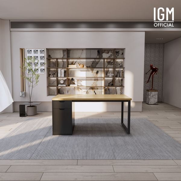 Bàn IKEA IGM 1 hộc tủ loại 1 ngăn kéo 1 cánh rộng 70cm chất liệu gỗ MDF phủ Melamine.