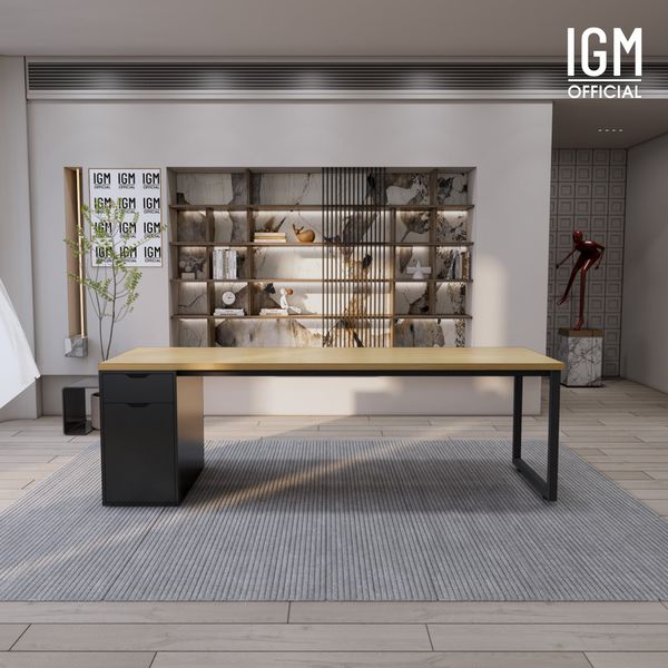 Bàn IKEA IGM 1 hộc tủ loại 1 ngăn kéo 1 cánh rộng 70cm chất liệu gỗ MDF phủ Melamine.