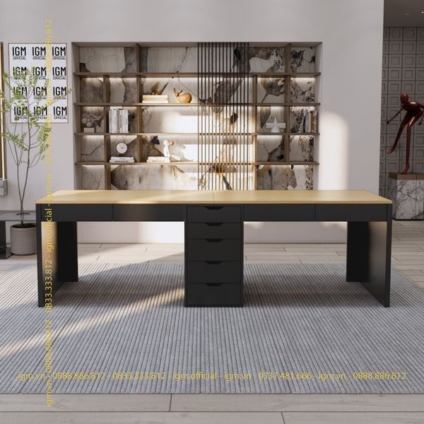 Bàn IKEA IGM 1 hộc tủ 2 chỗ ngồi rộng 60cm thiết kế hiện đại, ngăn kéo tiện lợi.