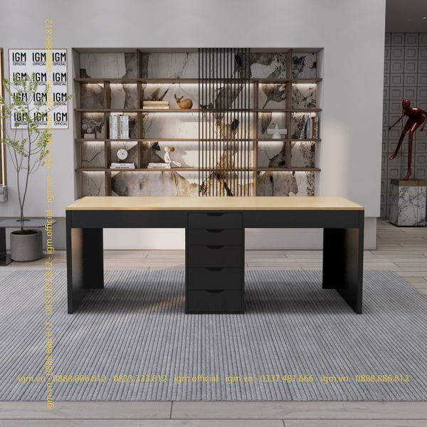 Bàn IKEA IGM 1 hộc tủ 2 chỗ ngồi rộng 60cm thiết kế hiện đại, ngăn kéo tiện lợi.