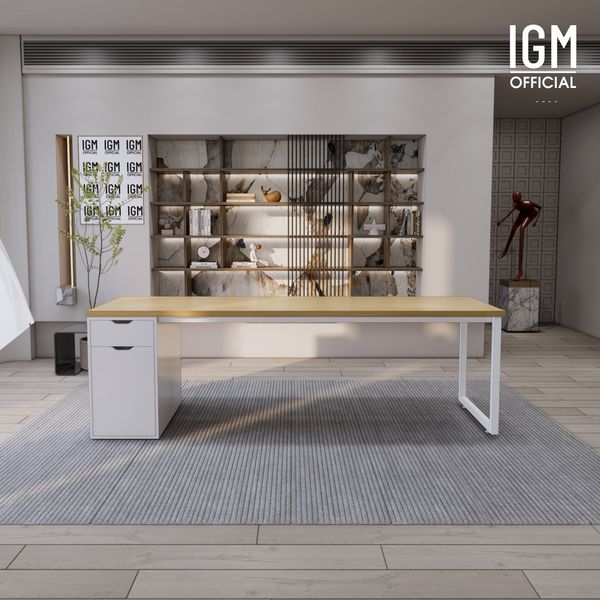 Bàn IKEA IGM 1 hộc tủ loại 1 ngăn kéo 1 cánh rộng 70cm chất liệu gỗ MDF phủ Melamine.