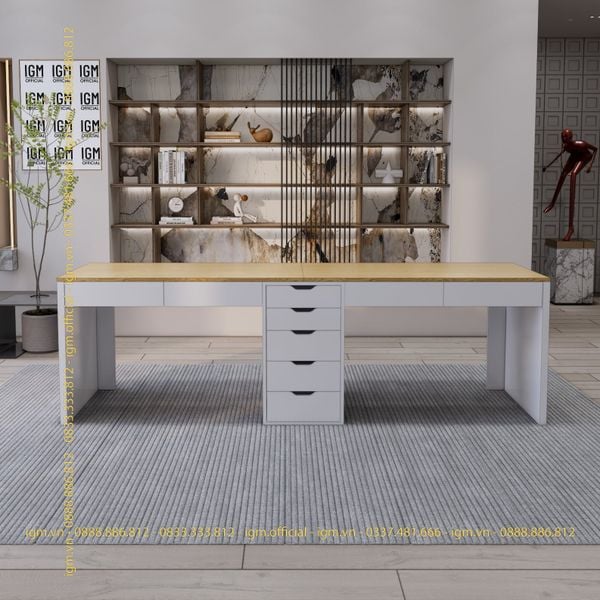 Bàn IKEA IGM 1 hộc tủ 2 chỗ ngồi rộng 60cm thiết kế hiện đại, ngăn kéo tiện lợi.