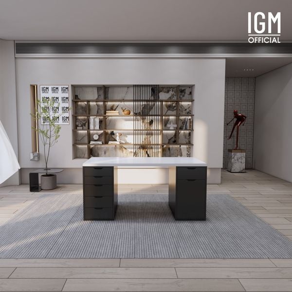 Bàn IKEA IGM 2 hộc tủ rộng 70cm 1 tủ 5 ngăn kéo - 1 tủ 1 ngăn kéo 1 cánh.