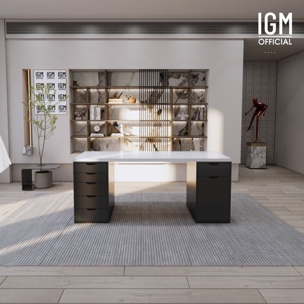 Bàn IKEA IGM 2 hộc tủ rộng 70cm 1 tủ 5 ngăn kéo - 1 tủ 1 ngăn kéo 1 cánh.