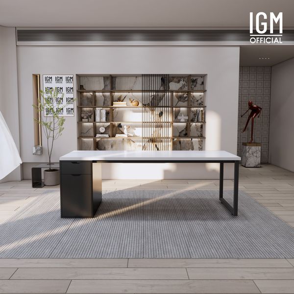 Bàn IKEA IGM 1 hộc tủ loại 1 ngăn kéo 1 cánh rộng 70cm chất liệu gỗ MDF phủ Melamine.